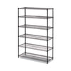 Alera® NSF Certified 6-Shelf Wire Shelving Kit, Six-Shelf, 48w x 18d x 72h, Black Shelving Units-Multiuse Shelving-Open - Office Ready