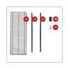 Alera® NSF Certified 6-Shelf Wire Shelving Kit, Six-Shelf, 48w x 18d x 72h, Black Shelving Units-Multiuse Shelving-Open - Office Ready