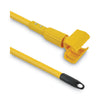 Boardwalk® 60" Plastic Jaws Mop Handle, Aluminum, 1" dia x 60", Yellow Mop and Broom Handles-Dust Mop/Jaw - Office Ready