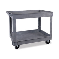 Boardwalk?« Two-Shelf Utility Cart, Plastic, 2 Shelves, 300 lb Capacity, 24" x 40" x 31.5", Gray