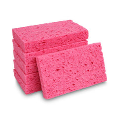 Boardwalk® Cellulose Sponges, 3.6 x 6.5, 0.9" Thick, Pink, 2/Pack, 24 Packs/Carton