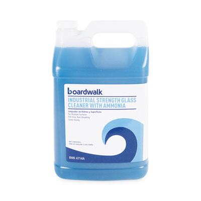 Boardwalk® Industrial Strength Glass Cleaner with Ammonia, 1 gal Bottle Cleaners & Detergents-Glass Cleaner - Office Ready