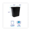 Boardwalk® Soft-Sided Wastebasket, 14 qt, Plastic, Black Deskside All-Purpose Wastebaskets - Office Ready