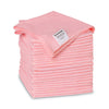 Boardwalk® Microfiber Cleaning Cloths, 16 x 16, Pink, 24/Pack Towels & Wipes-Washable Cleaning Cloth - Office Ready