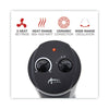 Alera® Mini Tower Ceramic Heater, 1,500 W, 7.37 x 7.37 x 17.37, Black Ceramic Convection Heaters - Office Ready