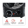 Alera® Heater Fan, 1,500 W, 8.25 x 4.37 x 9.5, Black Fan Forced Heaters - Office Ready