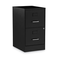 Alera® Soho Two-Drawer Vertical File Cabinet, 2 Drawers: File/File, Letter, Black, 14