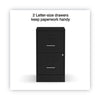 Alera® Soho Two-Drawer Vertical File Cabinet, 2 Drawers: File/File, Letter, Black, 14" x 18" x 24.1" Vertical Pedestal File Cabinets - Office Ready