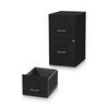 Alera® Soho Two-Drawer Vertical File Cabinet, 2 Drawers: File/File, Letter, Black, 14" x 18" x 24.1" Vertical Pedestal File Cabinets - Office Ready