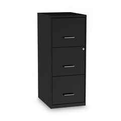 Alera® Soho Three-Drawer Vertical File Cabinet, 3 Drawers: File/File/File, Letter, Black, 14" x 18" x 34.9"