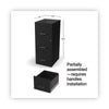 Alera® Soho Three-Drawer Vertical File Cabinet, 3 Drawers: File/File/File, Letter, Black, 14" x 18" x 34.9" Vertical Pedestal File Cabinets - Office Ready