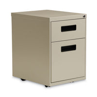 Alera® File Pedestal, Left or Right, 2-Drawers: Box/File, Legal/Letter, Putty, 14.96
