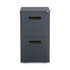 Alera® File Pedestal, Left or Right, 2 Legal/Letter-Size File Drawers, Charcoal, 14.96" x 19.29" x 27.75" File Cabinets-Vertical Pedestal - Office Ready