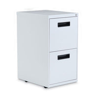 Alera® File Pedestal, Left or Right, 2 Legal/Letter-Size File Drawers, Light Gray, 14.96