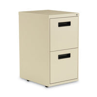 Alera® File Pedestal, Left or Right, 2 Legal/Letter-Size File Drawers, Putty, 14.96