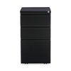 Alera® File Pedestal with Full-Length Pull, Left or Right, 3-Drawers: Box/Box/File, Legal/Letter, Black, 14.96" x 19.29" x 27.75" File Cabinets-Vertical Pedestal - Office Ready