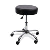 Alera® Height Adjustable Lab Stool, Backless, Supports Up to 275 lb, 19.69" to 24.80" Seat Height, Black Seat, Chrome Base Drafting & Task Stools - Office Ready