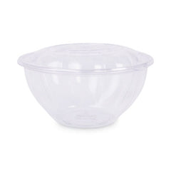 Eco-Products® Salad Bowls with Lids, 32 oz, Clear, Plastic, 50/Pack, 3 Packs/Carton