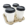 Boardwalk® Cup Carrier Tray, 8 oz to 32 oz, Four Cups, Kraft, 300/Carton Cup Trays-Four Cup - Office Ready