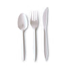 Boardwalk® Three-Piece Cutlery Kit, Fork/Knife/Teaspoon, Polypropylene, White, 250/Carton Utensils-Disposable Dining Utensil Combo - Office Ready