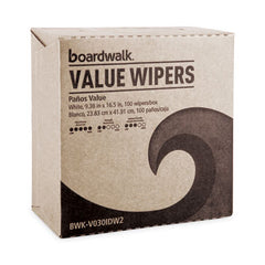 Boardwalk® DRC Wipers, White, 9 1/3 x 16 1/2, 9 Dispensers of 100, 900/Carton