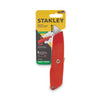 Stanley® Self-Retracting Safe Utility Knife, Red Orange Knives-Retractable Utility/Box Cutter - Office Ready