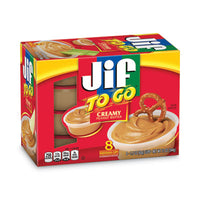 Jif To Go® Spreads, Creamy Peanut Butter, 1.5 oz Cup, 8/Box Food-Nut Butter - Office Ready