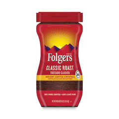 Folgers® Instant Coffee Crystals, Classic Roast, 16oz Jar