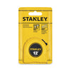 Stanley Bostitch® Tape Rule, 1/2" x 12ft, Yellow Tape Measures-Locking Rule - Office Ready