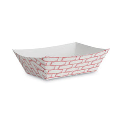 Boardwalk® Paper Food Baskets, 1 lb Capacity, Red/White, 1,000/Carton