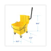 Boardwalk® Pro-Pac™ Side-Squeeze Wringer/Bucket Combo, 8.75 gal, Yellow Buckets/Wringers-Combo - Office Ready