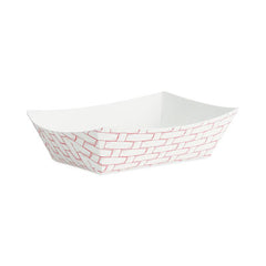 Boardwalk® Paper Food Baskets, 0.5 lb Capacity, Red/White, 1,000/Carton