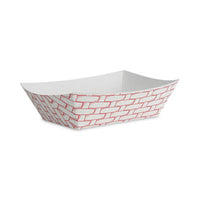Boardwalk® Paper Food Baskets, 3 lb Capacity, Red/White, 500/Carton Food Containers-Takeout - Office Ready