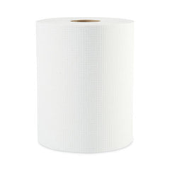 Boardwalk® White Paper Towel Rolls, 1-Ply, 8" x 600 ft, White, 2" Core, 12 Rolls/Carton