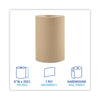 Boardwalk® Paper Towel Rolls, 8" x 350ft, 1-Ply Natural, 12 Rolls/Carton Towels & Wipes-Hardwound Paper Towel Roll - Office Ready