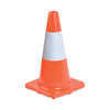 Tatco Traffic Cone, 10 x 10 x 18, Orange/Silver Safety Cones-Dayglow Cone - Office Ready