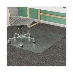 deflecto® SuperMat Frequent Use Chair Mat for Medium Pile Carpeting, 36 x 48, Rectangular, Clear