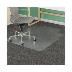 deflecto® SuperMat Frequent Use Chair Mat for Medium Pile Carpeting, 46 x 60, Wide Lipped, Clear