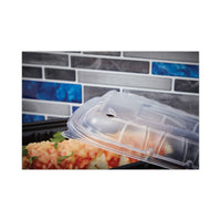 Pactiv Evergreen EarthChoice® Entrée2Go™ Takeout Container Vented Lid, 8.67 x 5.75 x 0.98, Clear, 300/Carton Food Containers-Takeout Lid, Plastic - Office Ready