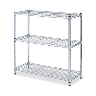 5-Shelf Wire Shelving Kit with Casters and Shelf Liners, 36w x 18d