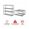 Alera® Black Anthracite Plus Wire Shelving Kit, 4 Shelves, 72" x 24" x 72", Black Anthracite Plus Shelving Units-Multiuse Shelving-Open - Office Ready