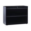Alera® Lateral File, 2 Legal/Letter-Size File Drawers, Black, 36" x 18" x 28" File Cabinets-Lateral File - Office Ready