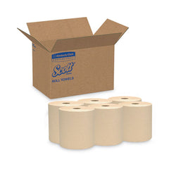 Scott® Essential Hard Roll Towel, 1.5" Core, 8 x 800 ft, Natural, 12 Rolls/Carton