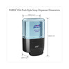 PURELL® ES4 Soap Push-Style Dispenser, 1,200 mL, 4.88 x 8.8 x 11.38, Graphite Soap Dispensers-Foam, Manual - Office Ready