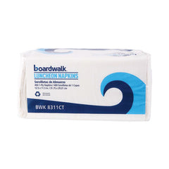 Boardwalk® Office Packs Napkins, 1-Ply, 12 x 12, White, 400/Pack