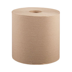 Windsoft® Natural Hardwound Towels, 1-Ply, 8" x 800 ft, Natural, 6 Rolls/Carton