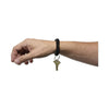 Universal® Wrist Coil Plus Key Ring, Plastic, Black, 6/Pack Key Chains & Rings - Office Ready