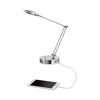 Alera® Adjustable LED Task Lamp with USB Port, 11w x 6.25d x 26h, Brushed Nickel Desk & Task Lamps - Office Ready