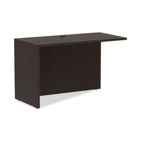 Alera® Valencia™ Series Reversible Return/Bridge Shell, 47 1/4w x 23 5/8d x 29 1/2h, Espresso Returns-Reversible Return - Office Ready