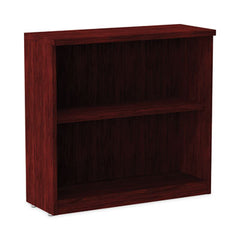 Alera® Valencia™ Series Bookcase, Two-Shelf, 31.75w x 14d x 29.5h, Mahogany